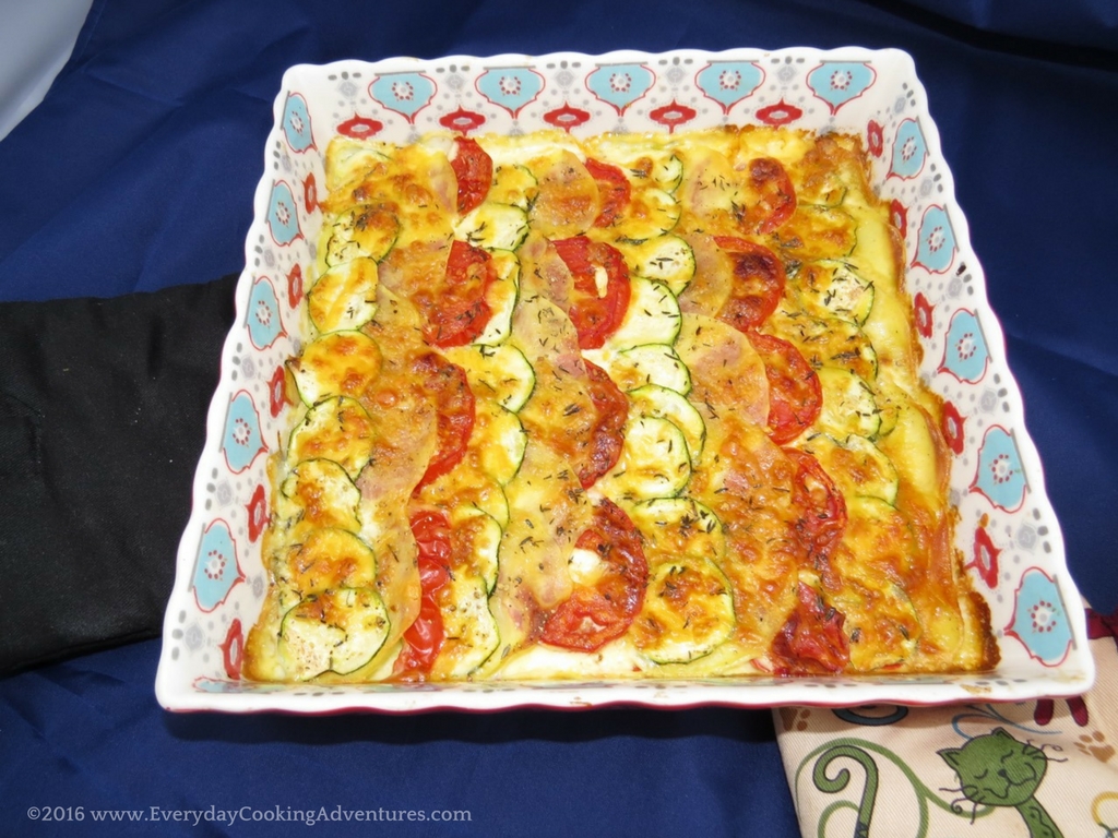 Martha Stewart's Potato, Tomato, Zucchini Gratin Â©EverydayCookingAdventures2016-3