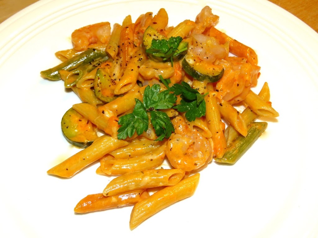 Giada De Laurentiis' Penne with Shrimp and Herbed Cream Sauce